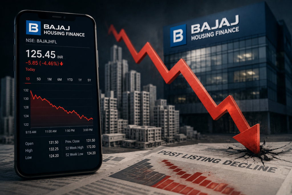 Bajaj Housing Finance Share Price Today and Post Listing Decline Analysis